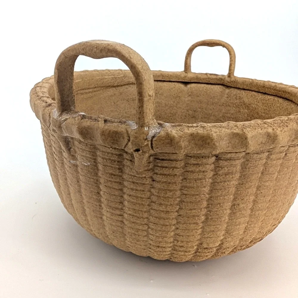 George Davis Bennington Pottery Nantucket Apple Basket Vintage 1985 Stoneware